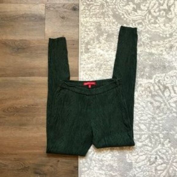 Saks Fifth Avenue Dark Green Snake Leggings Size Small - Picture 1 of 4